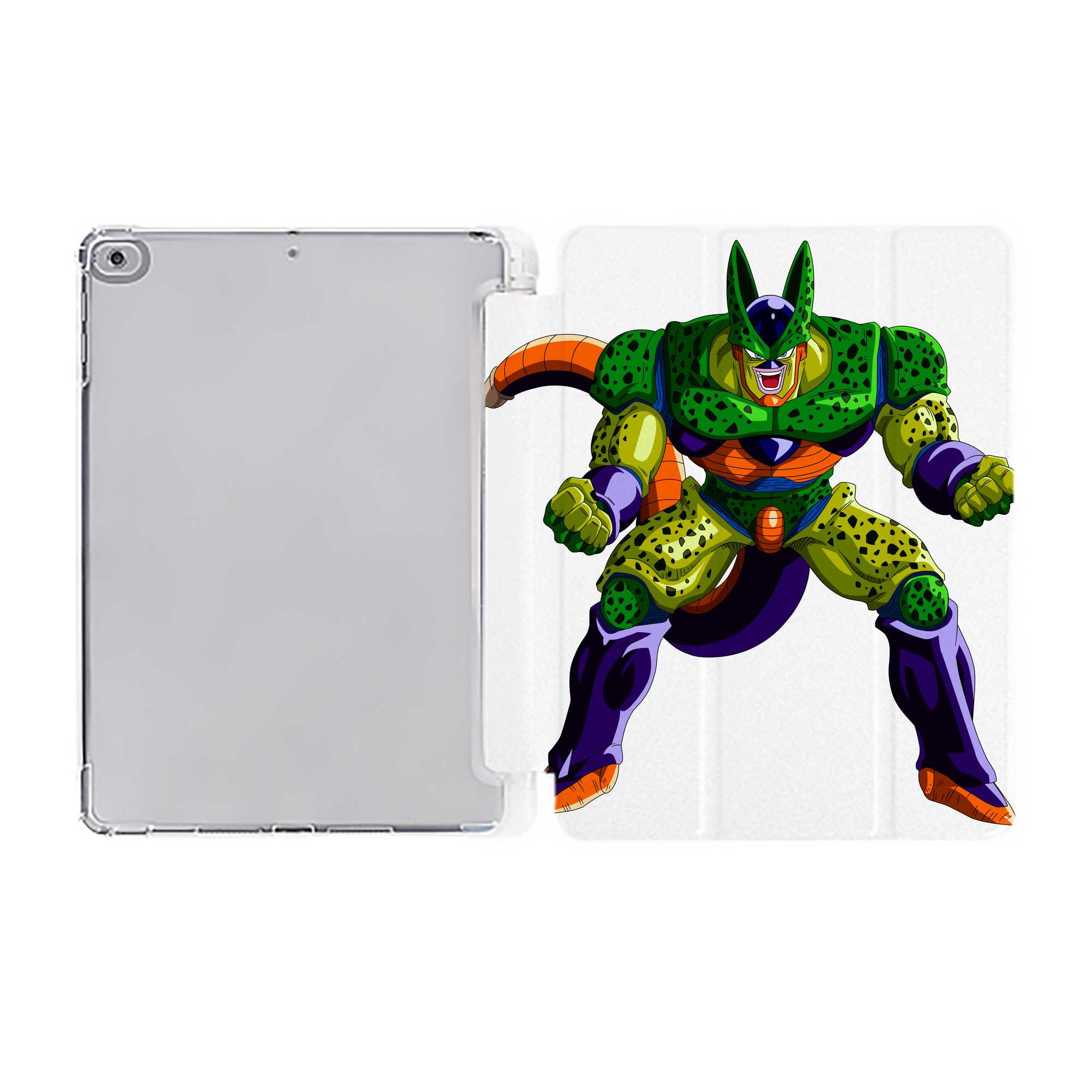 （画像用） ドラゴンボール セル DRAGON BALL Cell IPad ケース ペン収納付き 三つ折りスタンド PUレザー×シリコン 対応機種9.5/10.5/10.9インチ